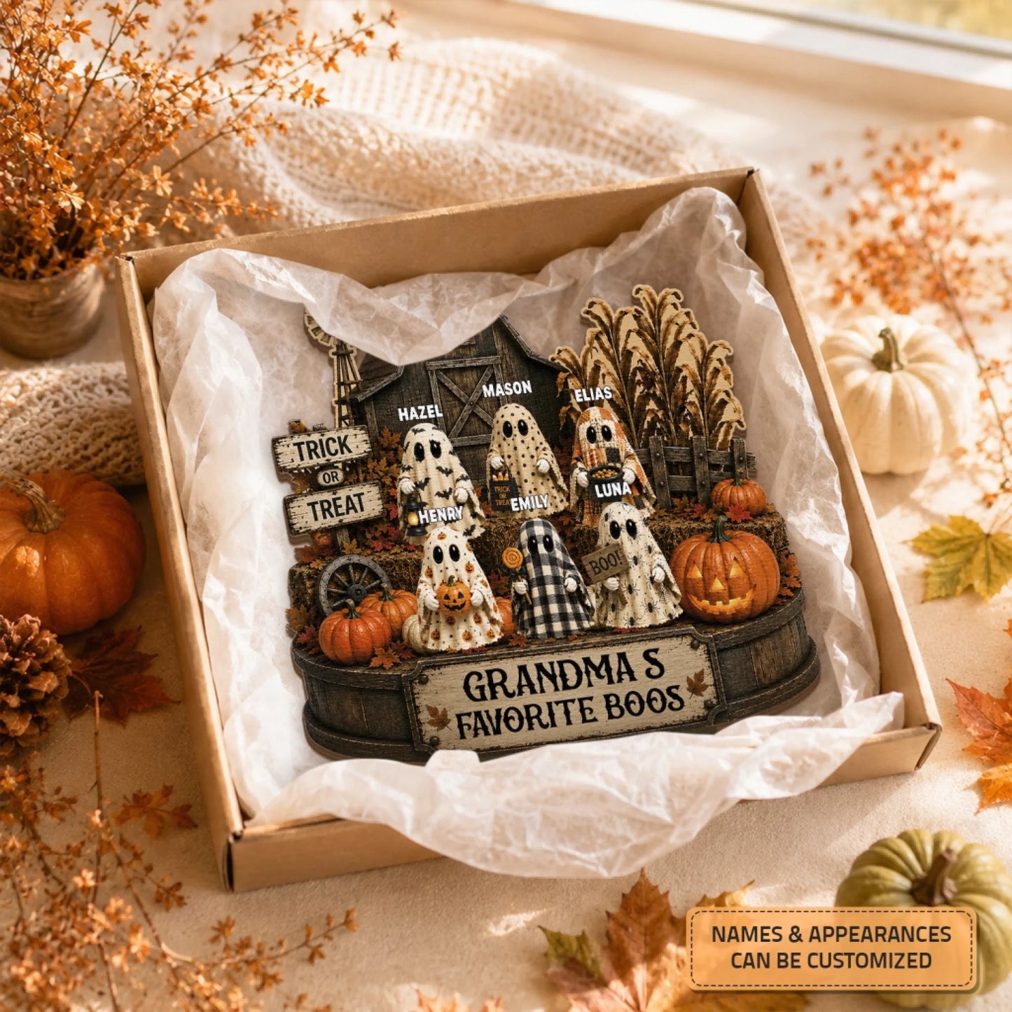 MOCKUP 1_20260721_Wooden Plaque_Halloween_Grandma's Favorite Boos_ARND157_ADSG055