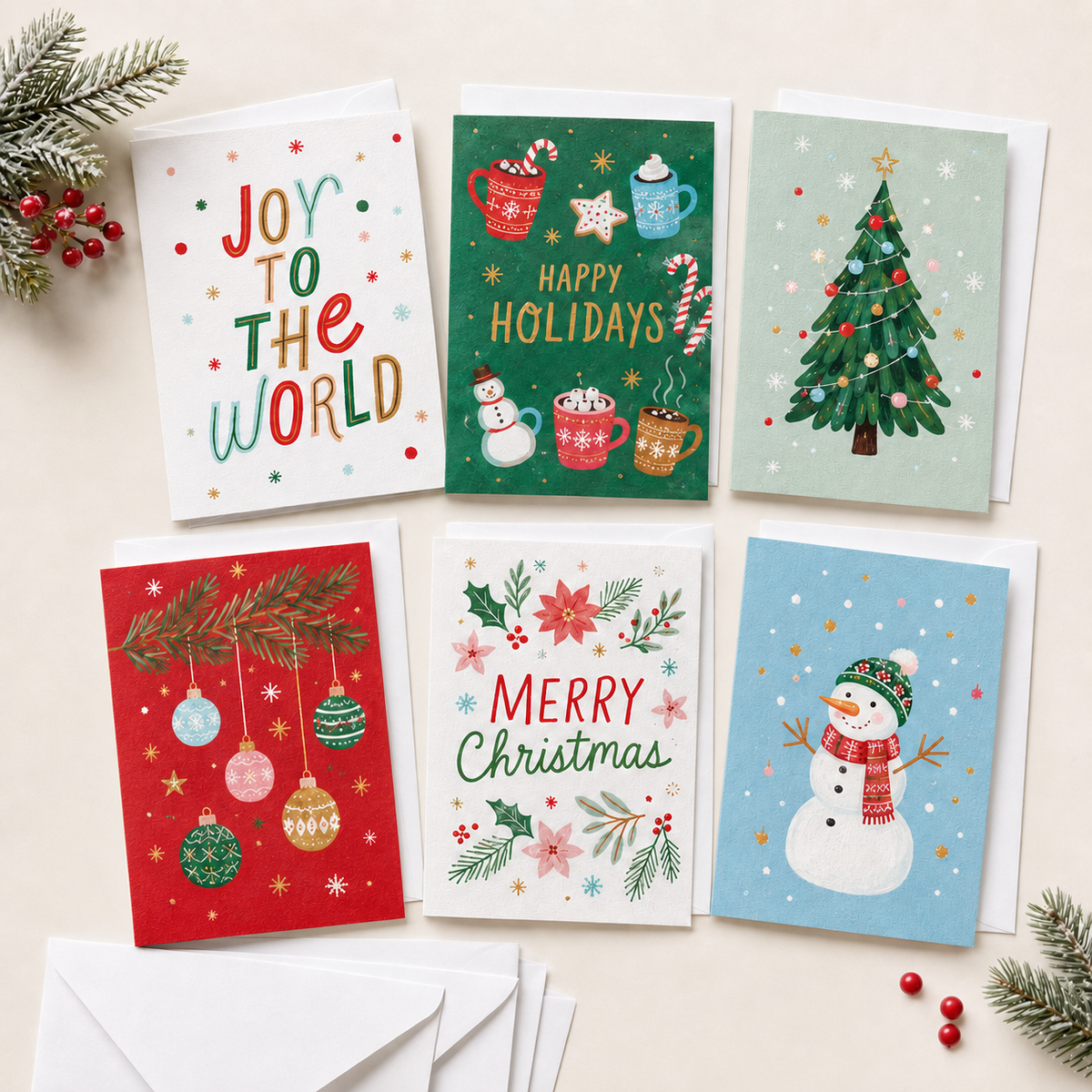 A Magical Christmas Christmas Cards Assortment, Set of 6 - Holiday Greeting Cards GC0TL009