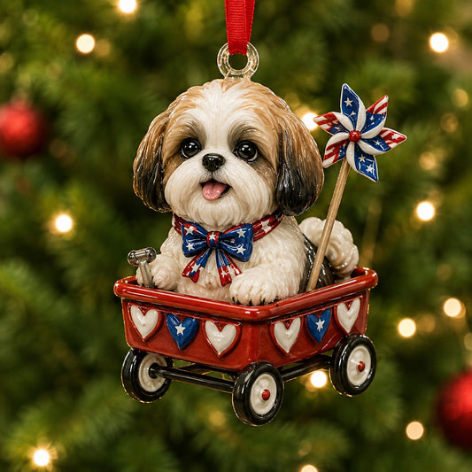 American Shih Tzu Mica Ornament NCU0HT096