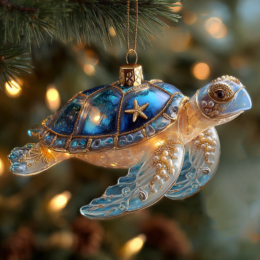 Aqua Crown Mica Ornament NCU0HT091