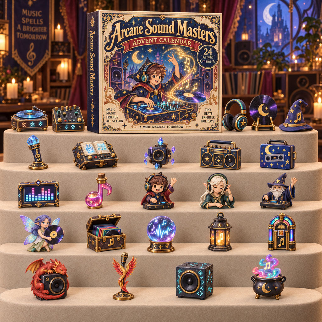 CHRISTMAS KICKOFF 40% OFF - Arcane Sound Masters Advent Calendar 2026 - 24-Day Festive Countdown, Acrylic Charms Blind Box - Gift For Music Lovers AC0TH267