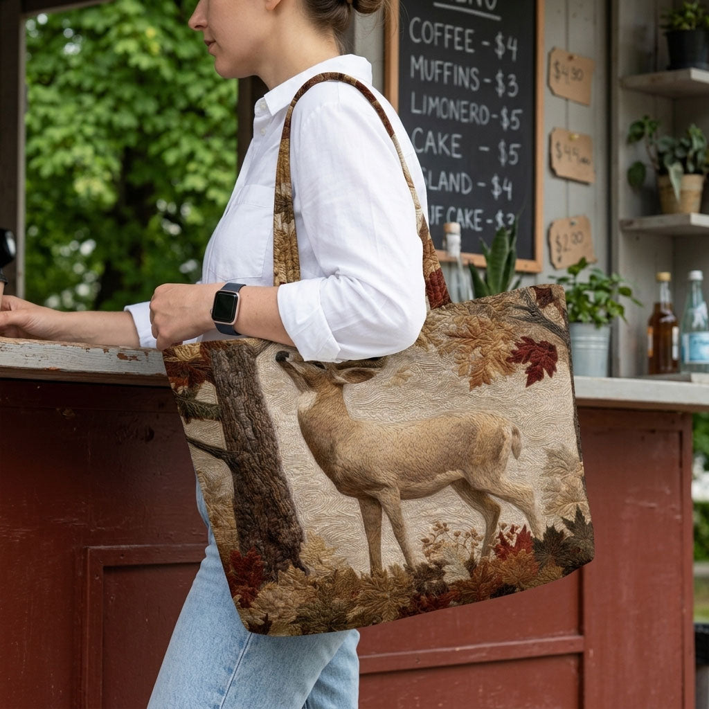 Autumn Stag Quilted Classic Tote Bag SN0DK034