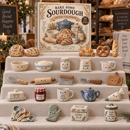 CHRISTMAS KICKOFF 40% OFF - Bake Some Sourdough Advent Calendar 2026 - 24-Day Festive Countdown, Acrylic Charms Blind Box - Gift For Baking Lovers AC0TM309