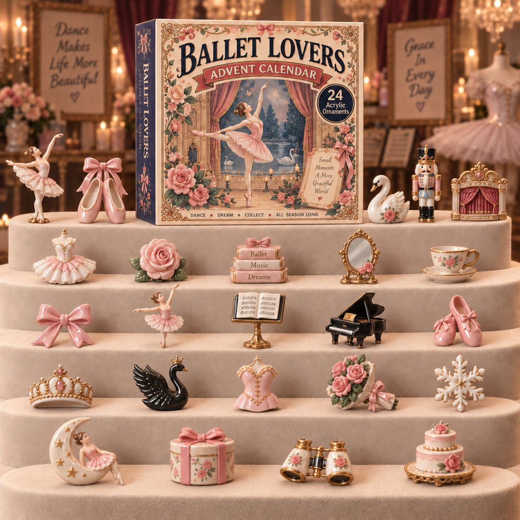 CHRISTMAS KICKOFF 40% OFF - Ballerina Lover Advent Calendar 2026 - 24-Day Festive Countdown, Acrylic Charms Blind Box - Gift For Ballet Lovers AC0TM310