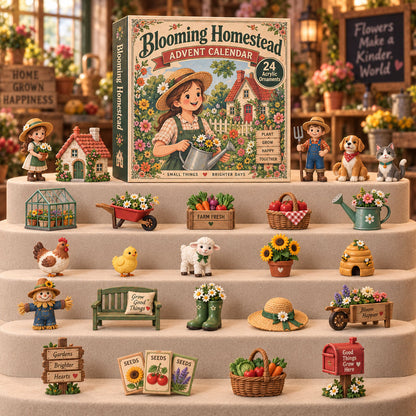 CHRISTMAS KICKOFF 40% OFF - Blooming Homestead Advent Calendar 2026 - 24-Day Festive Countdown, Acrylic Charms Blind Box - Gift For Farm Lovers AC0TH259