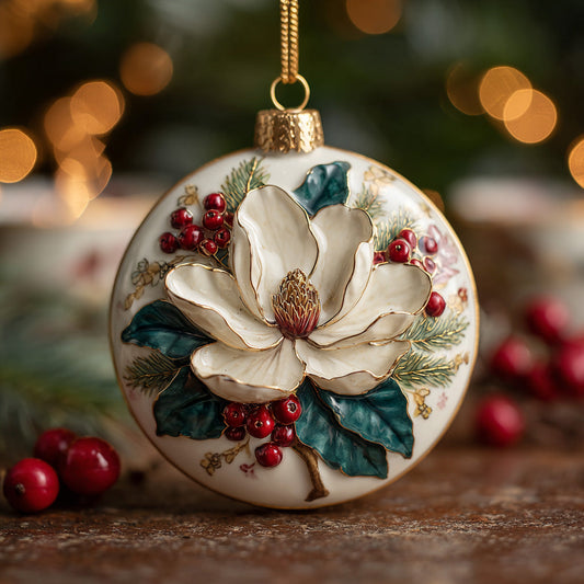 Blooming White Mica Ornament NCU0DH118