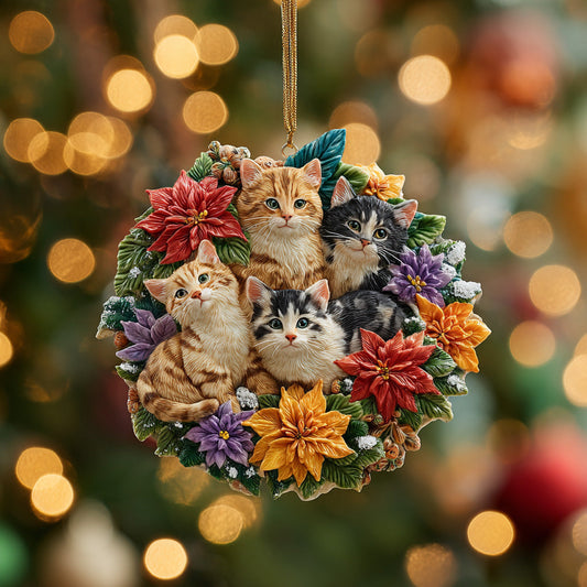 Blooming of Cats Mica Ornament NCU0DH218