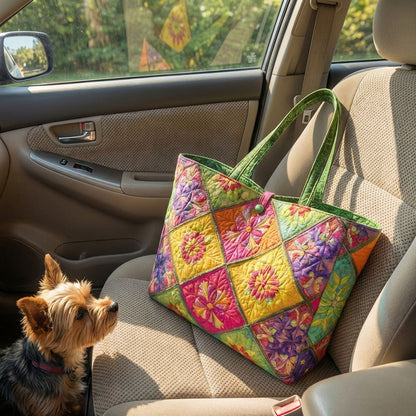 Boho Bloom Quilted Classic Tote Bag SN0DK004