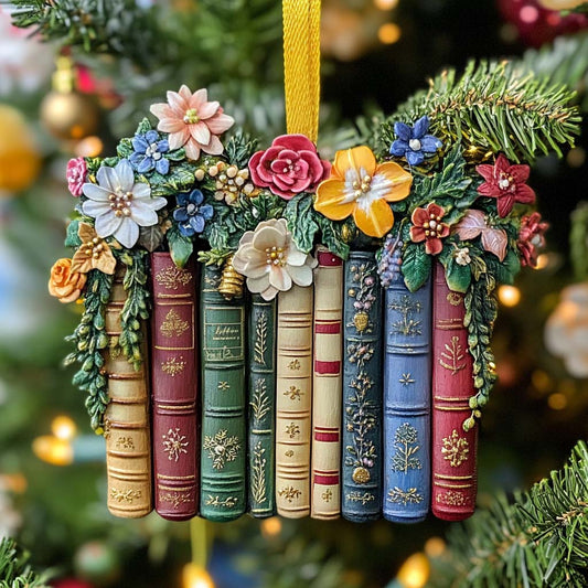 Book Blossoms Mica Ornament NCU0NT041