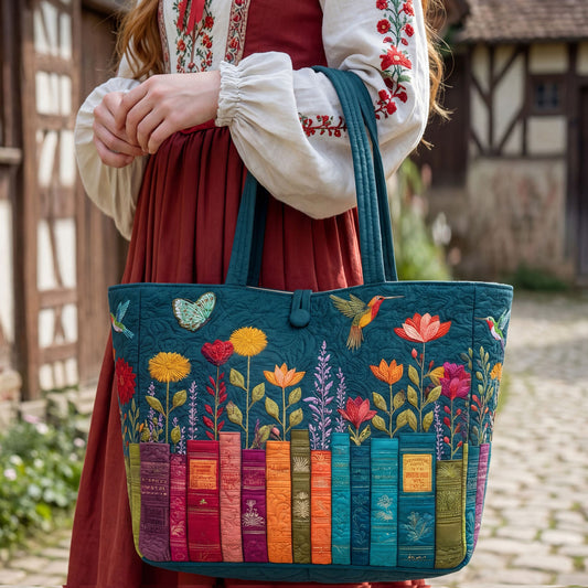 Book Garden Quilted Classic Tote Bag SN0NT029