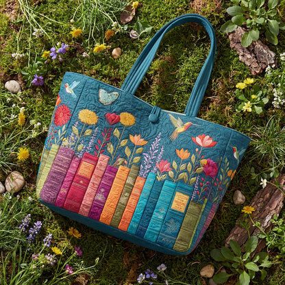 Book Garden Quilted Classic Tote Bag SN0NT029