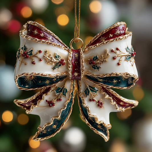 Bow of Festive Glow Mica Ornament NCU0DH150