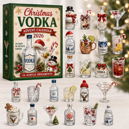 CHRISTMAS KICKOFF 40% OFF - Christmas Chill Drinks Advent Calendar 2026 - 24-Day Festive Countdown, Acrylic Charms Blind Box - Gift For Family & Friends AC0HT605