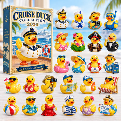 CHRISTMAS KICKOFF 40% OFF - Cruise Duck Collection Advent Calendar 2026 - 24-Day Festive Countdown, Acrylic Charms Blind Box - Gift For Cruise Lovers AC0HT612