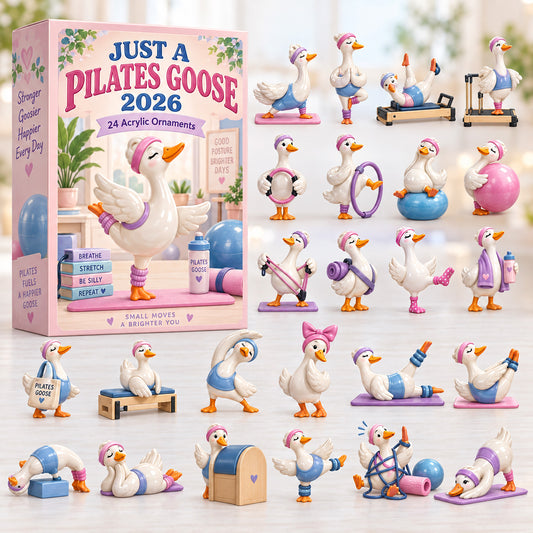 CHRISTMAS KICKOFF 40% OFF - Just A Pilates Goose Advent Calendar 2026 - 24-Day Festive Countdown, Acrylic Charms Blind Box - Gift For Pilates Lovers AC0HT600