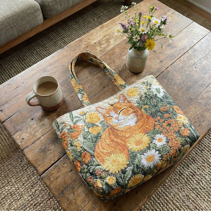 Cat Charm Quilted Classic Tote Bag SN0DK021