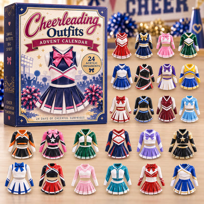 CHRISTMAS KICKOFF 40% OFF - Cheerleading Outfits Advent Calendar 2026 - 24-Day Festive Countdown, Acrylic Charms Blind Box - Gift For Cheerleading Lovers AC0NT412