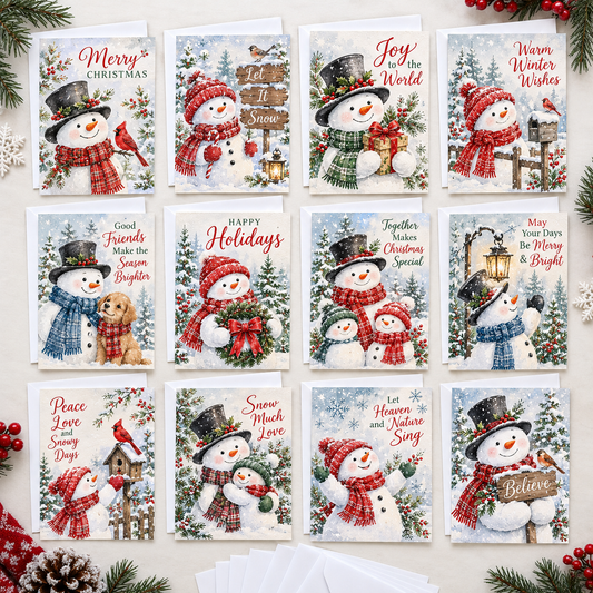 Christmas Dreamland Christmas Cards Assortment, Set of 12 - Holiday Greeting Cards GC0TL020