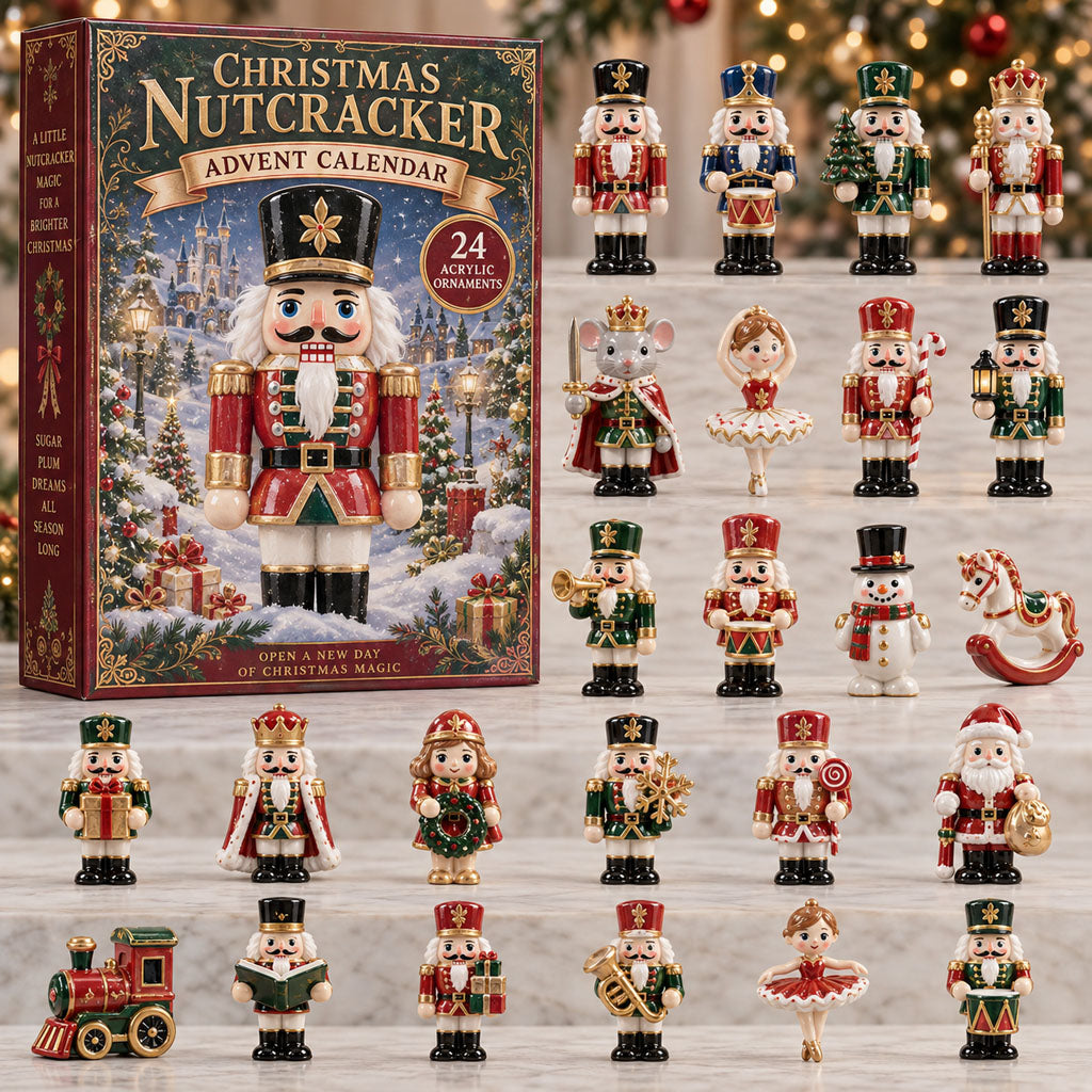 CHRISTMAS KICKOFF 40% OFF - Christmas Nutcracker Advent Calendar 2026 - 24-Day Festive Countdown, Acrylic Charms Blind Box - Gift For Ballet Lovers AC0TM419