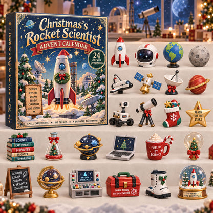 CHRISTMAS KICKOFF 40% OFF - Christmas Rocket Scientist Advent Calendar 2026 - 24-Day Festive Countdown, Acrylic Charms Blind Box - Gift For Family, Friends AC0TH315