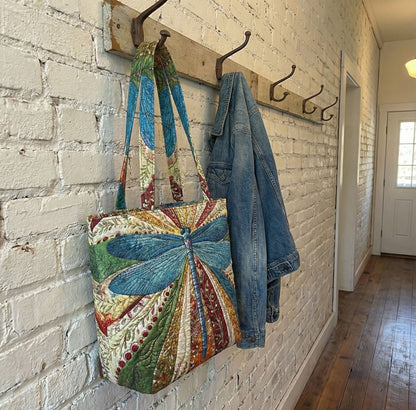 Color Bloom Quilted Zipper Tote Bag SN0DK010