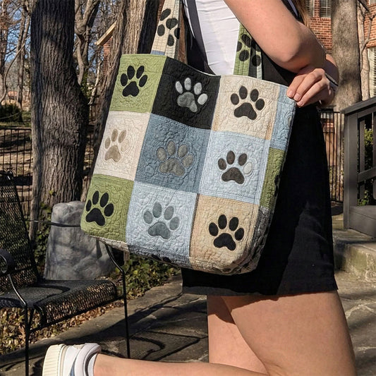 Country Paws Charm Quilted Zipper Tote Bag SN0PT001