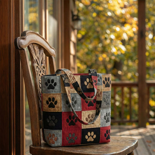 Cozy Paws Quilted Zipper Tote Bag SN0PT002