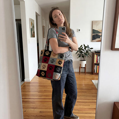 Cozy Paws Quilted Zipper Tote Bag SN0PT002