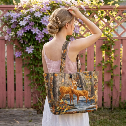 Deer Haven Quilted Classic Tote Bag SN0DK035