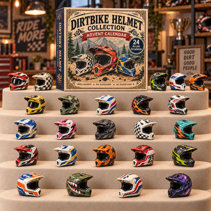 CHRISTMAS KICKOFF 40% OFF - Dirtbike Helmet Collection Advent Calendar 2026 - 24-Day Festive Countdown, Acrylic Charms Blind Box - Gift For Dirt Bike Lovers AC0TM317