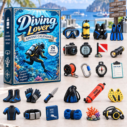 CHRISTMAS KICKOFF 40% OFF - Diving Lover Advent Calendar 2026 - 24-Day Festive Countdown, Acrylic Charms Blind Box - Gift For Sport Lovers AC0HA283