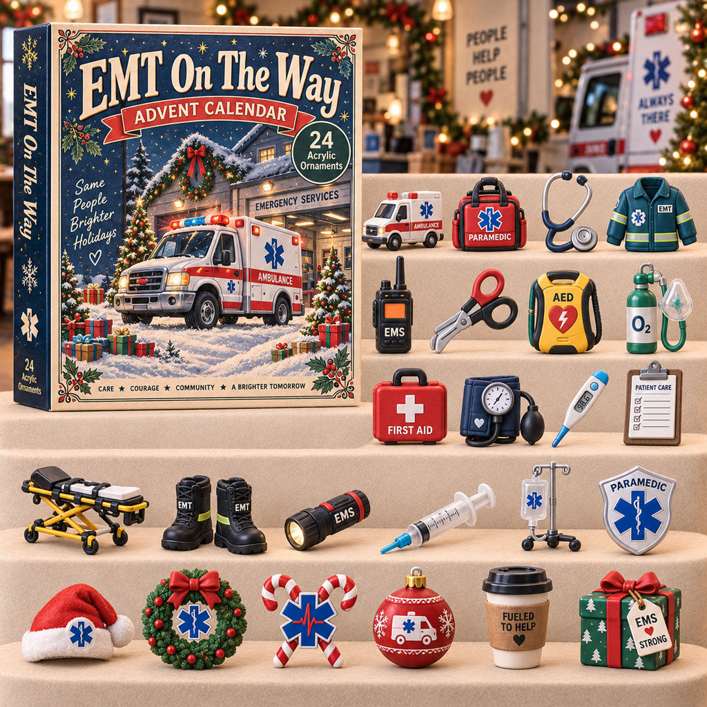 CHRISTMAS KICKOFF 40% OFF - EMT On The Way Advent Calendar 2026 - 24-Day Festive Countdown, Acrylic Charms Blind Box - Gift For Family, Friends AC0TH307