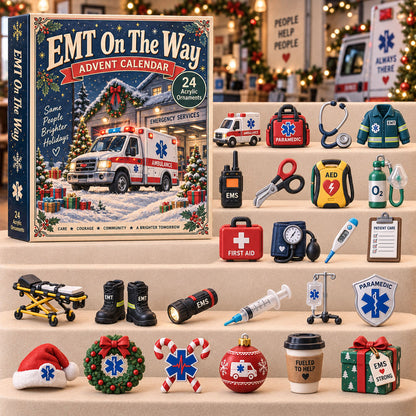CHRISTMAS KICKOFF 40% OFF - EMT On The Way Advent Calendar 2026 - 24-Day Festive Countdown, Acrylic Charms Blind Box - Gift For Family, Friends AC0TH307