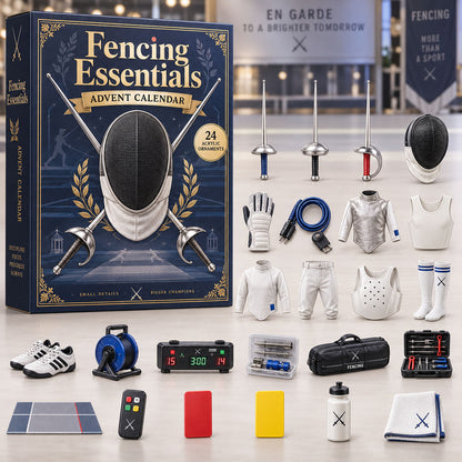 CHRISTMAS KICKOFF 40% OFF - Fencing Essentials Advent Calendar 2026 - 24-Day Festive Countdown, Acrylic Charms Blind Box - Gift For Fencing Lovers AC0NT348