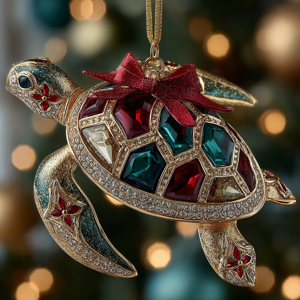 Festive Ocean Jewel Mica Ornament NCU0DH208