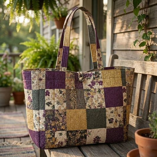 Floral Patchwork Quilted Classic Tote Bag SN0K002