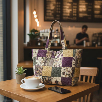 Floral Patchwork Quilted Classic Tote Bag SN0K002