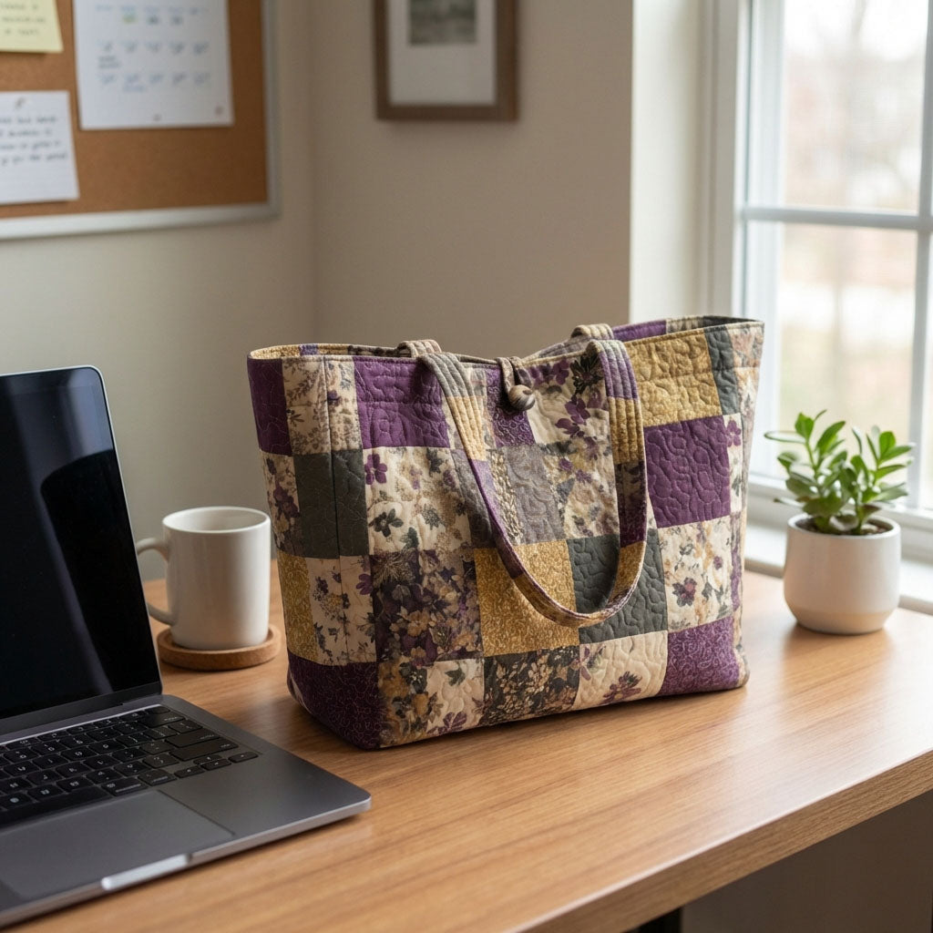 Floral Patchwork Quilted Classic Tote Bag SN0K002