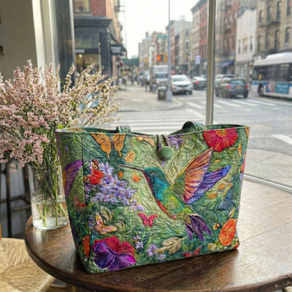 Floral Whisper Quilted Classic Tote Bag SN0NT015