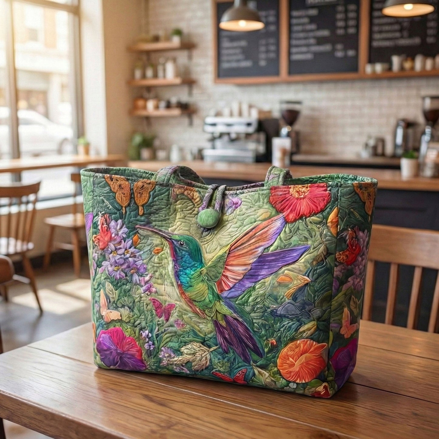 Floral Whisper Quilted Classic Tote Bag SN0NT015