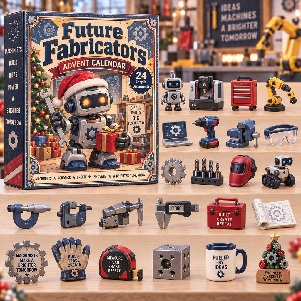 CHRISTMAS KICKOFF 40% OFF - Future Fabricators Advent Calendar 2026 - 24-Day Festive Countdown, Acrylic Charms Blind Box - Gift For Machinist Lovers AC0TH359