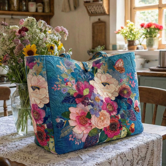 Garden Bloom Quilted Classic Tote Bag SN0NT023