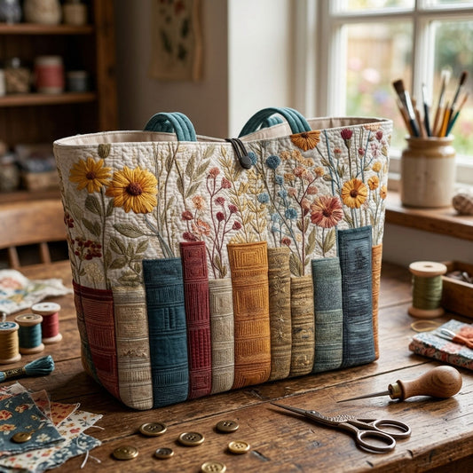 Garden Library Quilted Classic Tote Bag SN0DK048