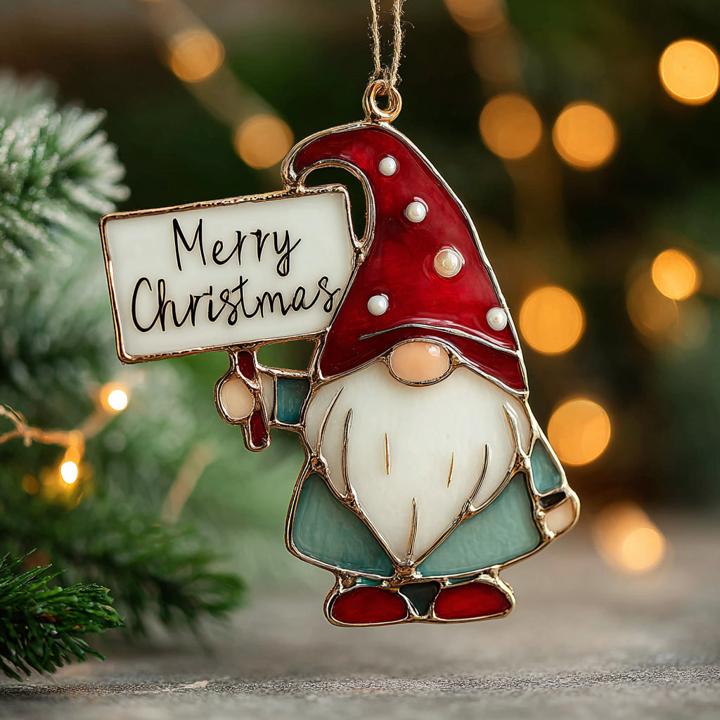 Christmas JOY Gnome Mica Ornament NCU0HT012