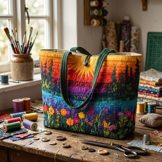 Golden Horizon Quilted Classic Tote Bag SN0DK042