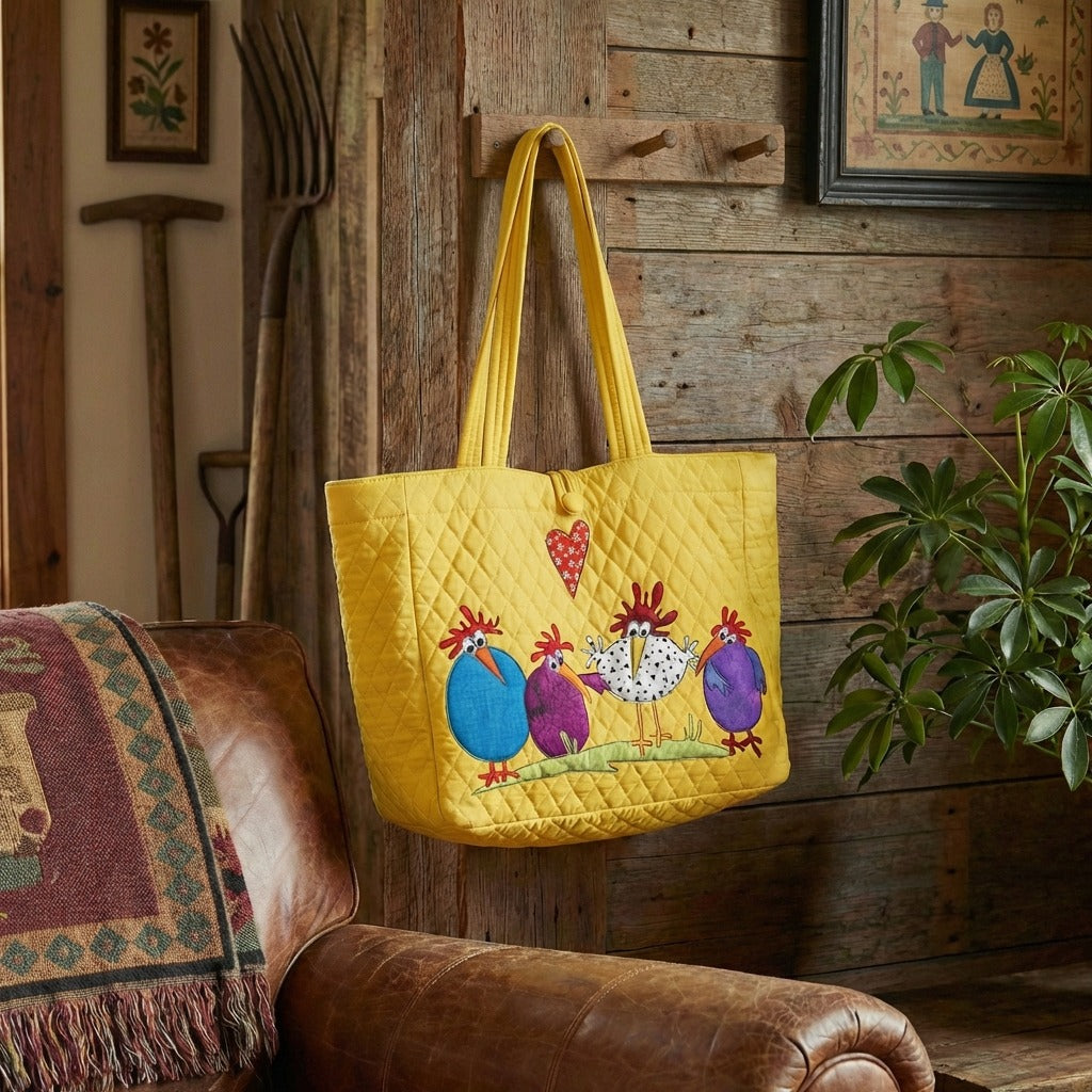 Happy Hen Harmony Quilted Classic Tote Bag SN0PT024