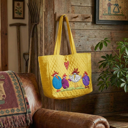 Happy Hen Harmony Quilted Classic Tote Bag SN0PT024