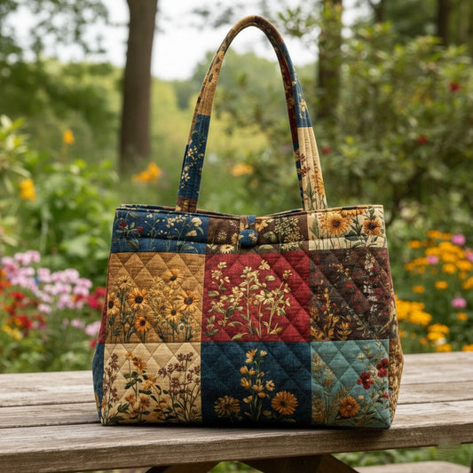 Harvest Hues Quilted Classic Tote Bag SN0K003