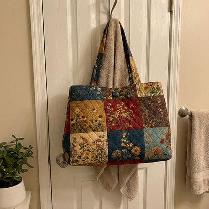 Harvest Hues Quilted Classic Tote Bag SN0K003