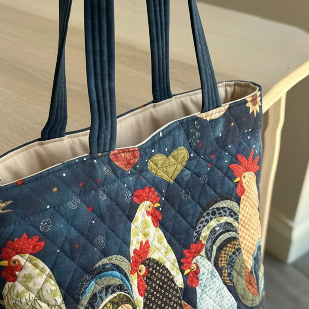 Heart of the Coop Quilted Zipper Tote Bag SN0PT023